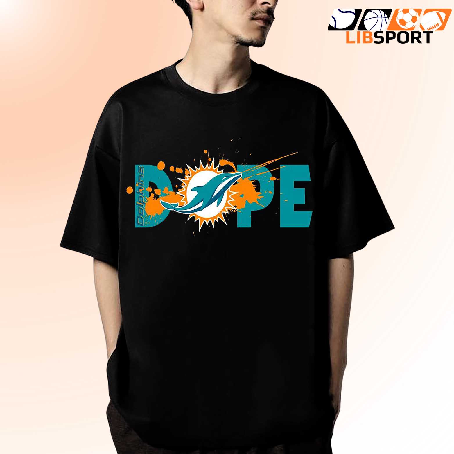 Dope Miami Dolphins T-Shirt, Nfl Team Graphic Tee, Vintage Football Shirt